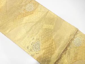 変わり青海波に華紋模様織出し袋帯